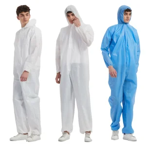 Men's Disposable White PP Coveralls