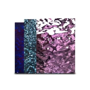 Wall Panel Water Ripple Hammered Stainless Steel Decorative Sliver Press Plate