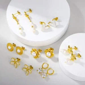 Vintage Baroque Pearl Drop Earrings