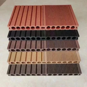 Outdoor Use Round Hole WPC Decking with Treatment Co-Extruded for Balcony Playground