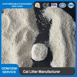 Areia para Gato Premium Misturada Feita de Mandioca Rápida Absorção Grumos Descarga Baixa Poeira Ecológica Areia para Gato