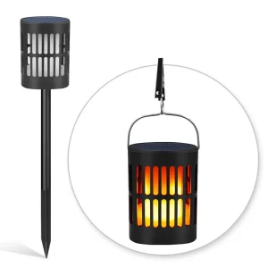 Lámpara Solar de Llama Estilosa para Decoración de Jardín Exterior IP65