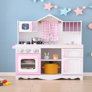 Wooden Play Kitchen Cooking Toys