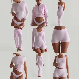 Rib Tank Top and Leggings Set