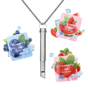 Custom Flavored Air Stainless Vaporless Smokeless Free-Nicotin Inhaler Quit Smoking Stick with Cores