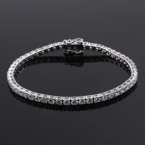 Customized Men Women Tennis Bracelet with 18K Gold 4mm Lab Grown Diamond