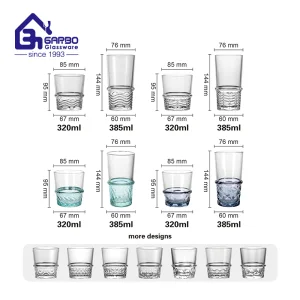 Factory Wholesale Classic Transparent Lemon Design Coffee Drinking Glass Whiskey Juice Water Glass Cup Tumbler Drinking Glass Ware Cup Highball Glass Tumbler