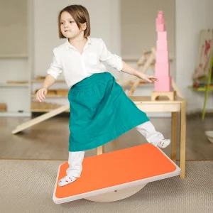 Unisex Balance Training Toys Wooden Sturdy and Durable Balance Board Sensory Integration Training Toys for Children