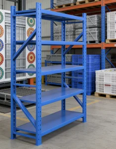 Steel Display Shelves Boltless Light Steel Shelves Corrosion Protection Industrial Warehouse Shelves Multi-Layer Brushed Surface