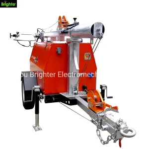 9m Manual Mast Mobile Ligthing Tower with Portable Trailer