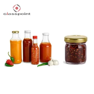 150ml Empty Round Clear Food Storage Sauce Glass Bottle Honey Glass Jar