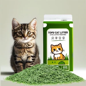 Areia para Gato de Tofu Certificada pela FDA de Grau Alimentício Mistura de Carvão de Bambu Fórmula de Alta Agregação Alta Absorção Livre de Poeira Baixo Deslizamento Flushable Areia para Gato de Tofu