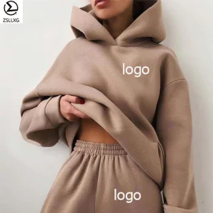 Fleece Hoodie Trousers Set