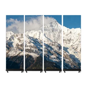 Portable LED Walls Displays Stands P1.87 Pixels Advertising Poster Digital LED Poster Display Screen