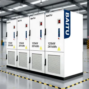 BAITU ESC-R125-261 CATL Stock Europe 125KW 261KWH Hybrid Grid Microgrid Backup Power Supply Liquid Cooling LiFePO4 Technology