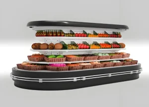 Vegetable Chiller Fruit Refrigerated Counter