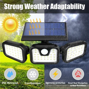 74 LED Solar Security Wall Light