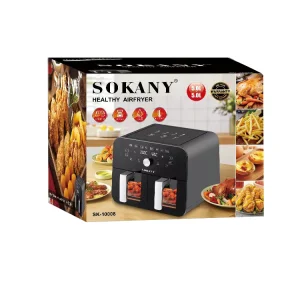 HOT Selling Family Size Dual Double Basket 10L 1200W Electric Deep Air Fryer With Two Cooking Zones 2 Basket Air Fryers