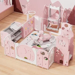 High Quality Eco Friendly Plastic Baby Playpen with Toys for Kids Safety