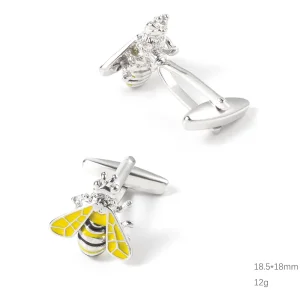 Wholesale Custom Silver Color Yellow Bumble Bee