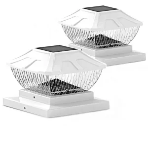 Outdoor Waterproof Solar Powered Post Light Garden Decorative Column Light