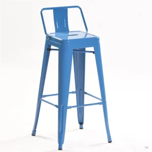 Industrial Design Stools with Back Rests Modern Stackable Restaurant Cafe Bar Chair Metal Tolix Dining Chair Tolix Stool with Small Backrest Pauchard Style