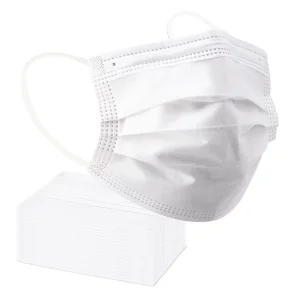 50PCS Mascarillas Desechables Blancas, 3-Layer Mascarillas Protectores con Ganchos Elásticos, Mascarillas Transpirables para Uso Diario y al Aire Libre