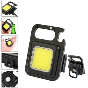 Multifunctional Mini Keychain Light Highlight COB Work Light Portable USB Maintenance Light Emergency Outdoor Camping Light