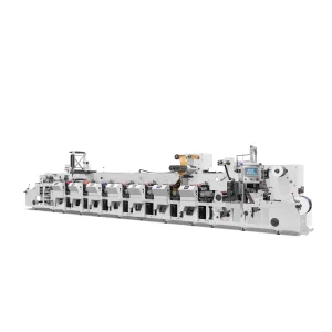 Commercial Grade 8-Color Horizontal Flexographic Printing Machine for Continuous Food and Drink Packaging