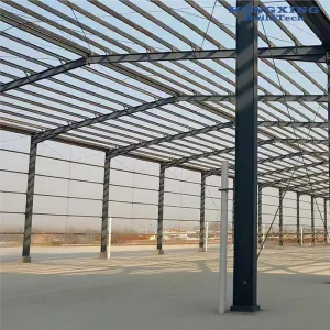 Armazém de Estrutura de Aço Prefabricada de Grande Vão