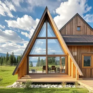 Prefab Triangular Wooden House Kit