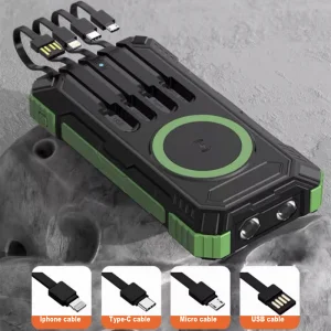 20000mAh LED Light Solar Bank