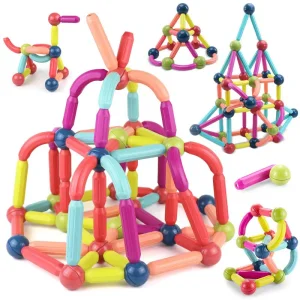 AiJH 102PCS Magnetic Building Block Tiles