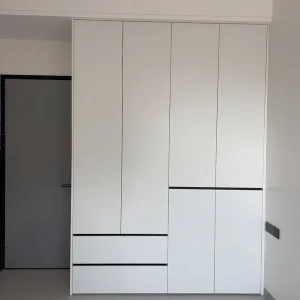 Olive Freestanding Wood Modern Wardrobe