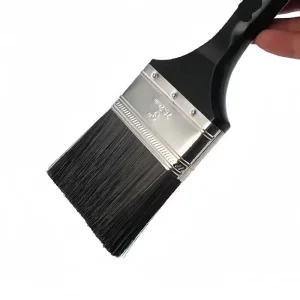 Different Types Black Synthetic Fiber and Black Plastic Handle with Orange Tail of Painting Brush Manufacturing in China