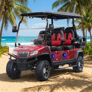 For D5 Maverick 4+2 Plus High Performance 6 Seater 48V Electric Golf Cart with 6.3kW Motor for Golf Course Fleet
