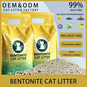 Made in China Manufacturer Wholesale Cost-Effective Bentonite Clay Litter Heavy Clumping Bulk Bag 8kg Customised Cat Litter Available