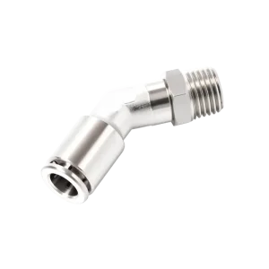 ODM PL45°-45° Elbow push in fittings(360° rotatable thread) Factories, Companies
