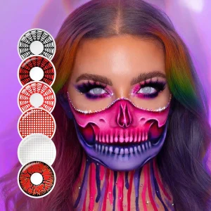 Free Samples Web Lentes Crack Lenses Pseyeche Crazy Softlens Anime Contact Lens Cosplay Halloween Contacts