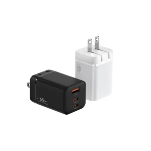 65W Compact GaN Sic USB-C Pd Fast Wall Charger Adapter