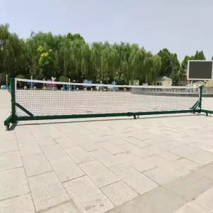 Steel or Aluminum Material Made Fixed Inground Round Tube Tennis and Pickleball Post Net System