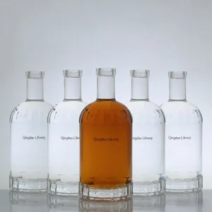 Customized Extra Flint Glass Bottle for Tequila Whiskey Vodka Gin with SGS FDA Certification