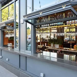 Vertical Folding Sliding up and Down Folding Terrace Soundproof Balcony Tempered Glass Bi Fold Aluminum Window