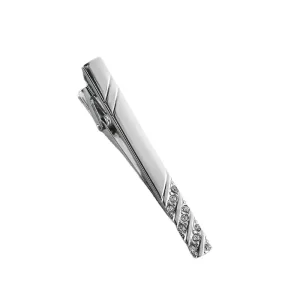 ODM Direct Factory Sales Personalized Men's Metal Diamond Tie Clip Elegant Business Necktie Accessory TS0030 Factories, Companies