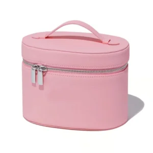 Pu Leather Double Zip Travel Cosmetic Bags