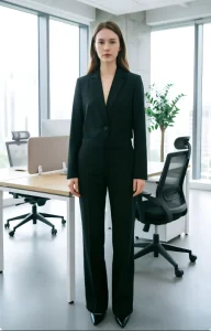 Women's Professional Two-Piece Business Suit Corporate Office Wear Blazer Elegant Tailleur for Women