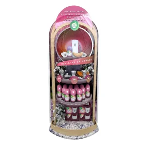 Elegant Cardboard Display Rack for Skincare and Beauty Products