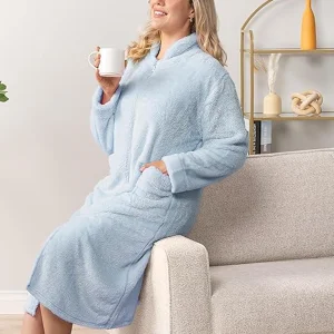 Premium Plush Zip up Bathrobe