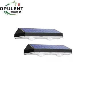 Opulent IP65 Waterproof Warm White RGB Solar Powered Garden Fence Wall Light Outdoor for Outside Backyard Patio Fence Handrail Pool