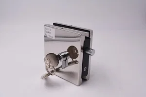 Keyi Metal V-522b Stainless Steel 304 Frameless Glass Door Patch Fitting Square Glass Lock